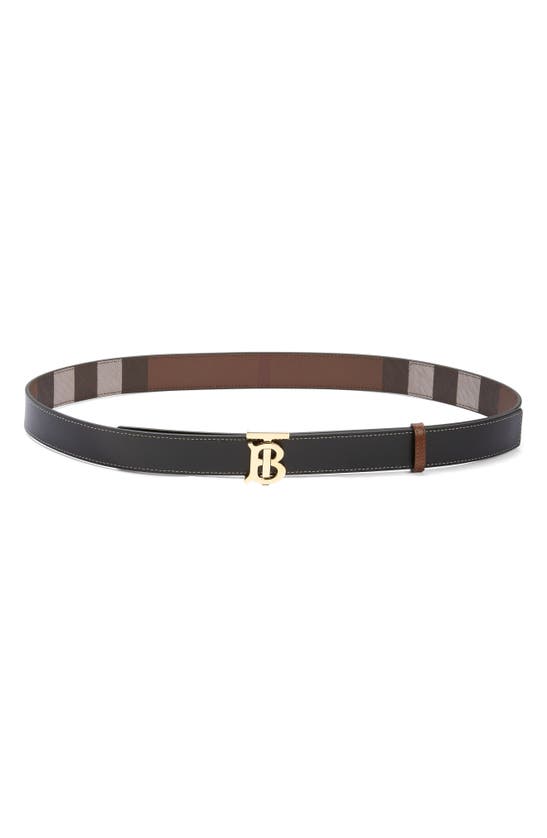 Burberry Reversible Monogram Belt In Brown | ModeSens