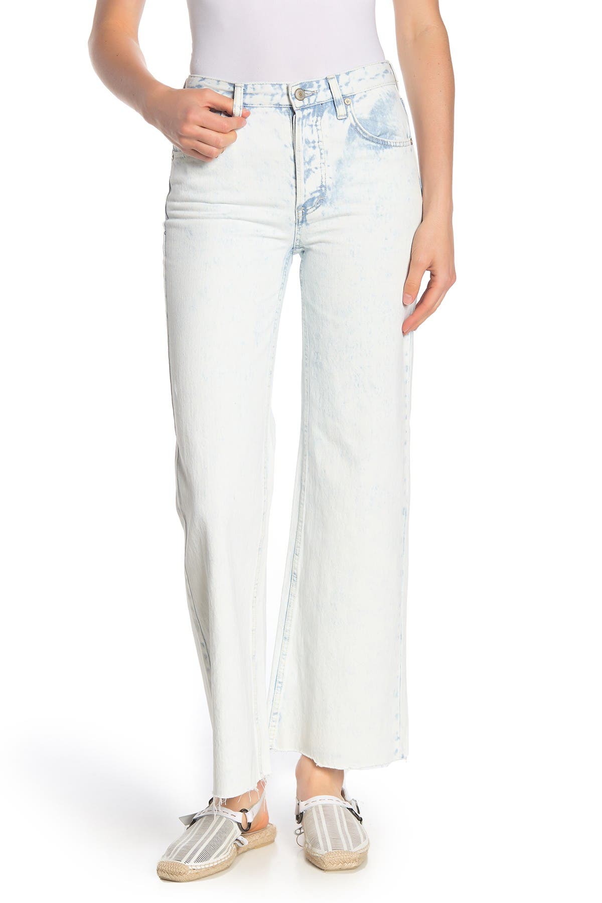 free people high rise straight flare jeans