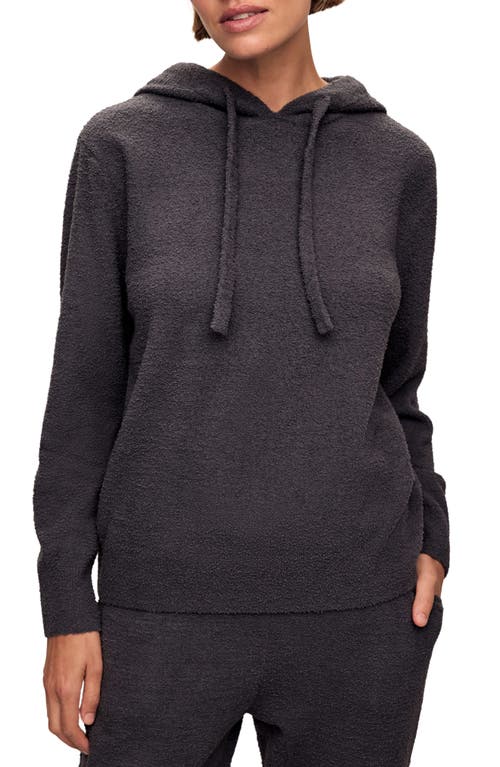 Shop Eberjey Relaxed Fit Recycled Bouclé Hoodie In Graphite