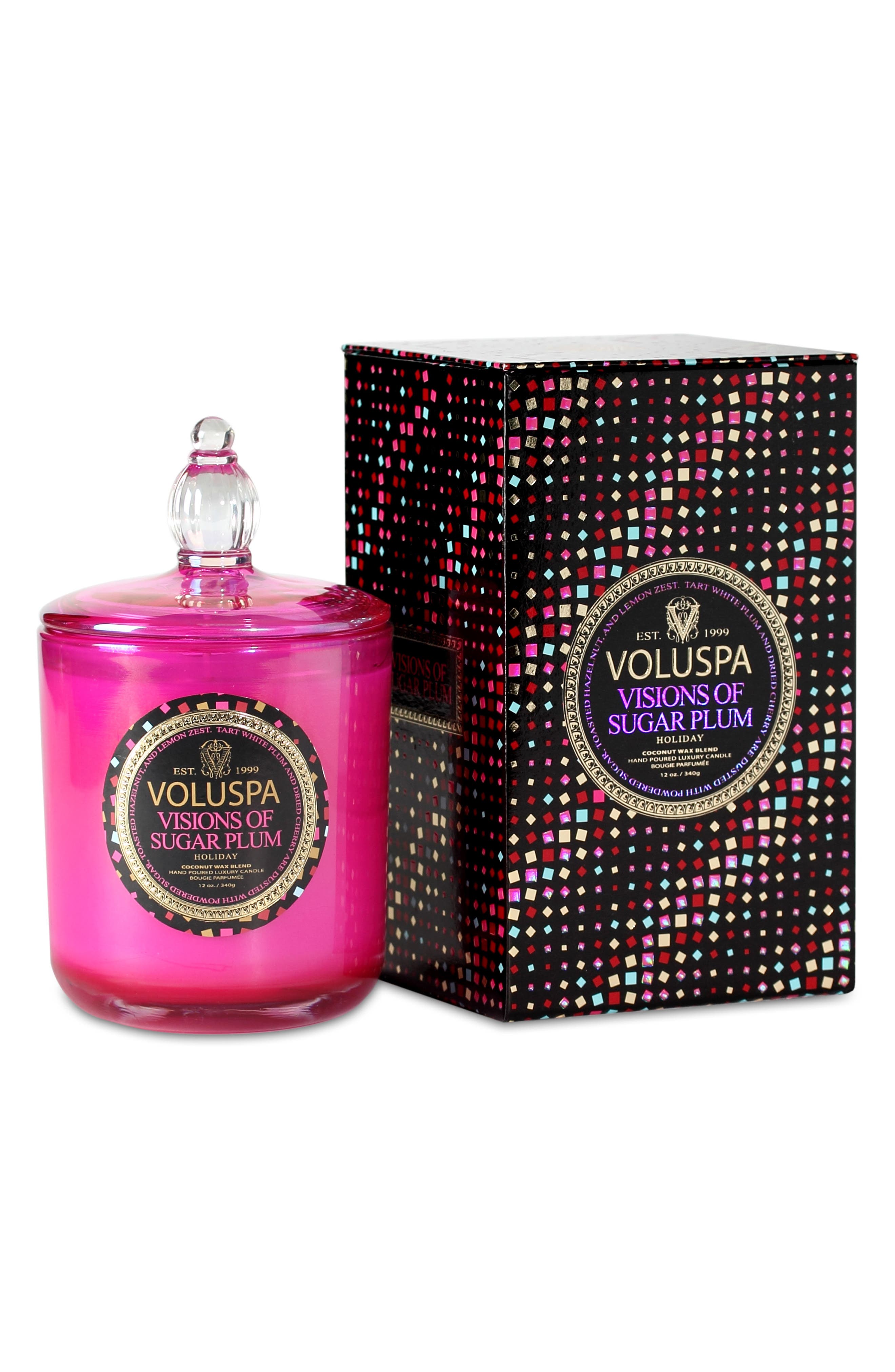 VOLUSPA,
                                        'Maison Holiday - Visions of Sugar Plum' Decorative Candle,
                                        Alternate thumbnail 4, color,
                                        000