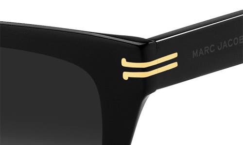 Shop Marc Jacobs 52mm Gradient Square Sunglasses In Black/grey Shaded