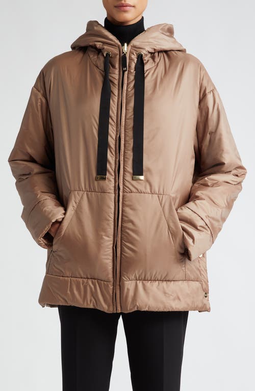 Max Mara Dali Insulated Hooded Jacket Camel at Nordstrom,