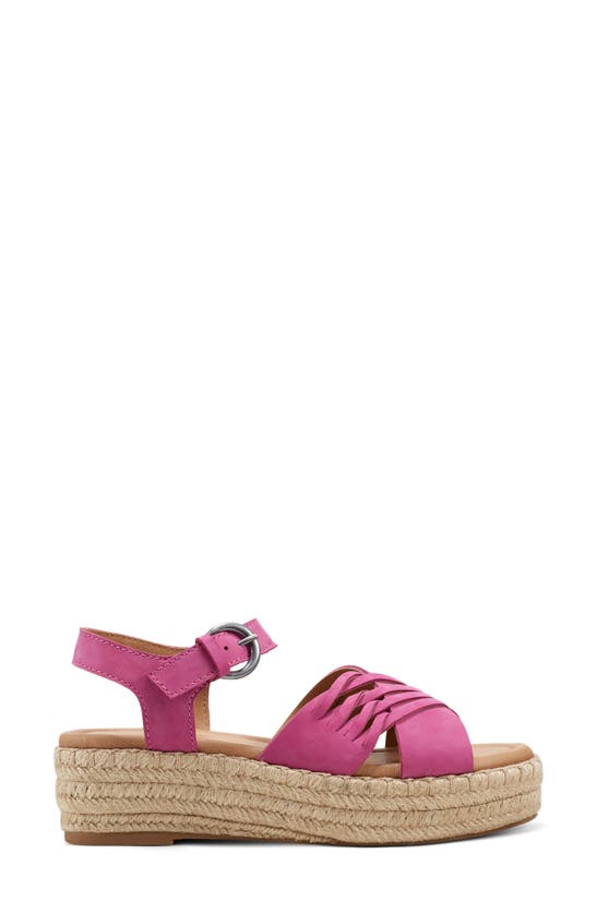 Shop Earth ® Hilda Espadrille Platform Sandal In Dark Pink