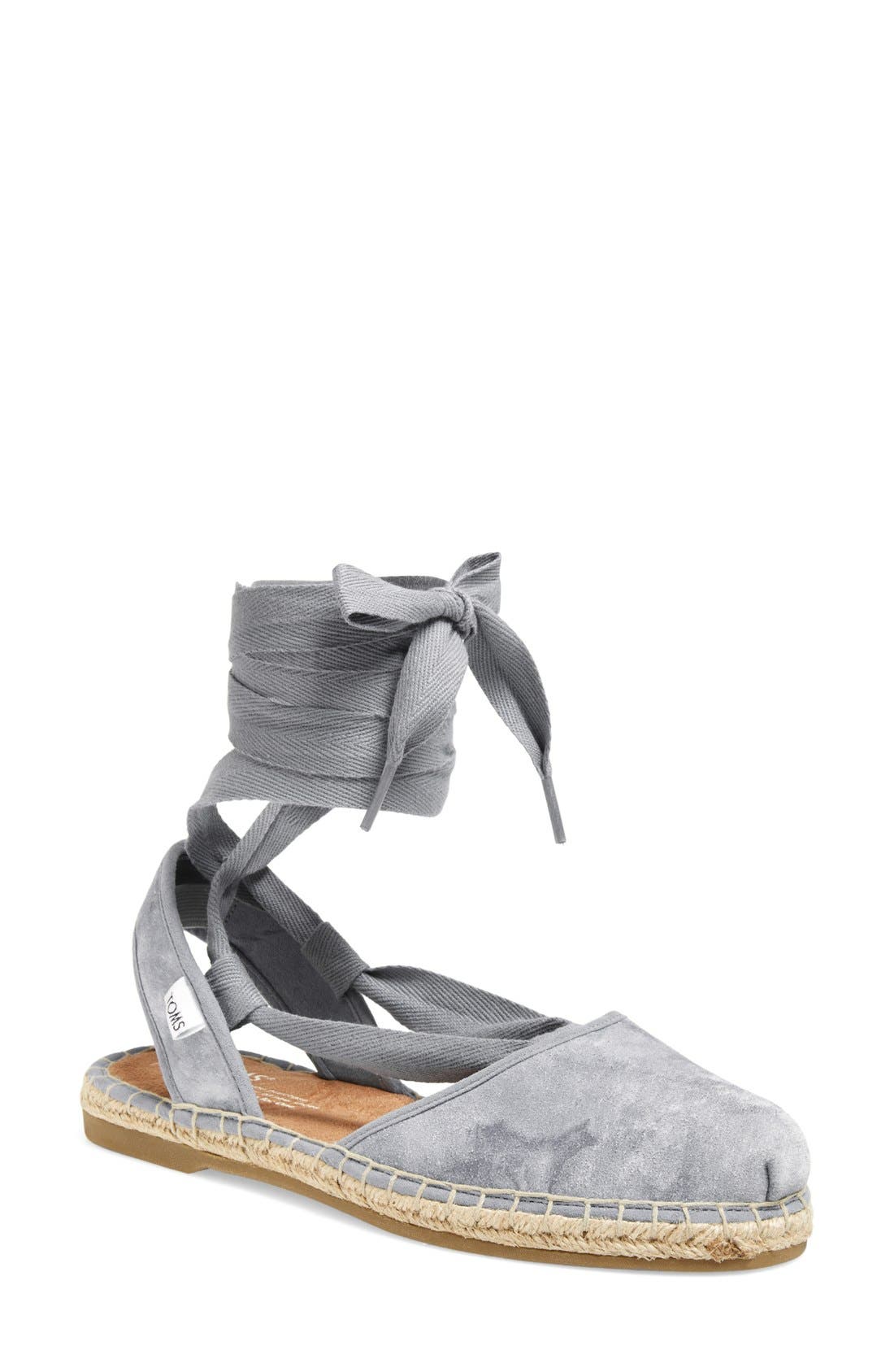 TOMS 'Bella' Washed Suede Lace-Up 