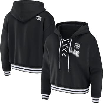 Women's WEAR by Erin Andrews Black San Francisco 49ers Lace-Up Pullover  Hoodie