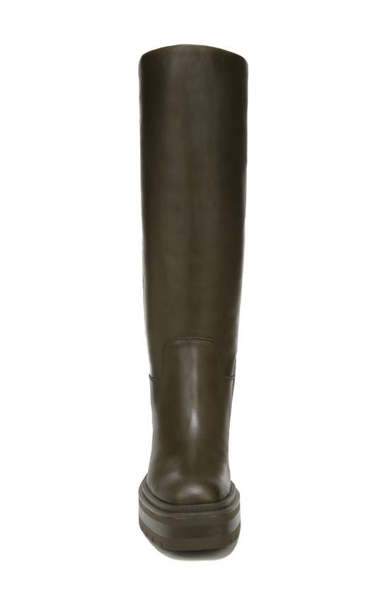 Sam Edelman Larina Waterproof Knee High Platform Boot In Alpine Green