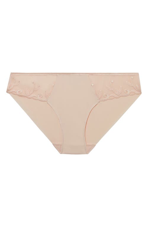 Simone Perele Andora Embroidered Bikini In Blush