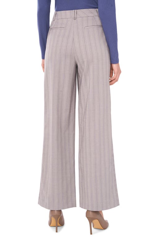 Shop Halogenr Halogen(r) Pinstripe Herringbone Wide Leg Pants In Flint Grey