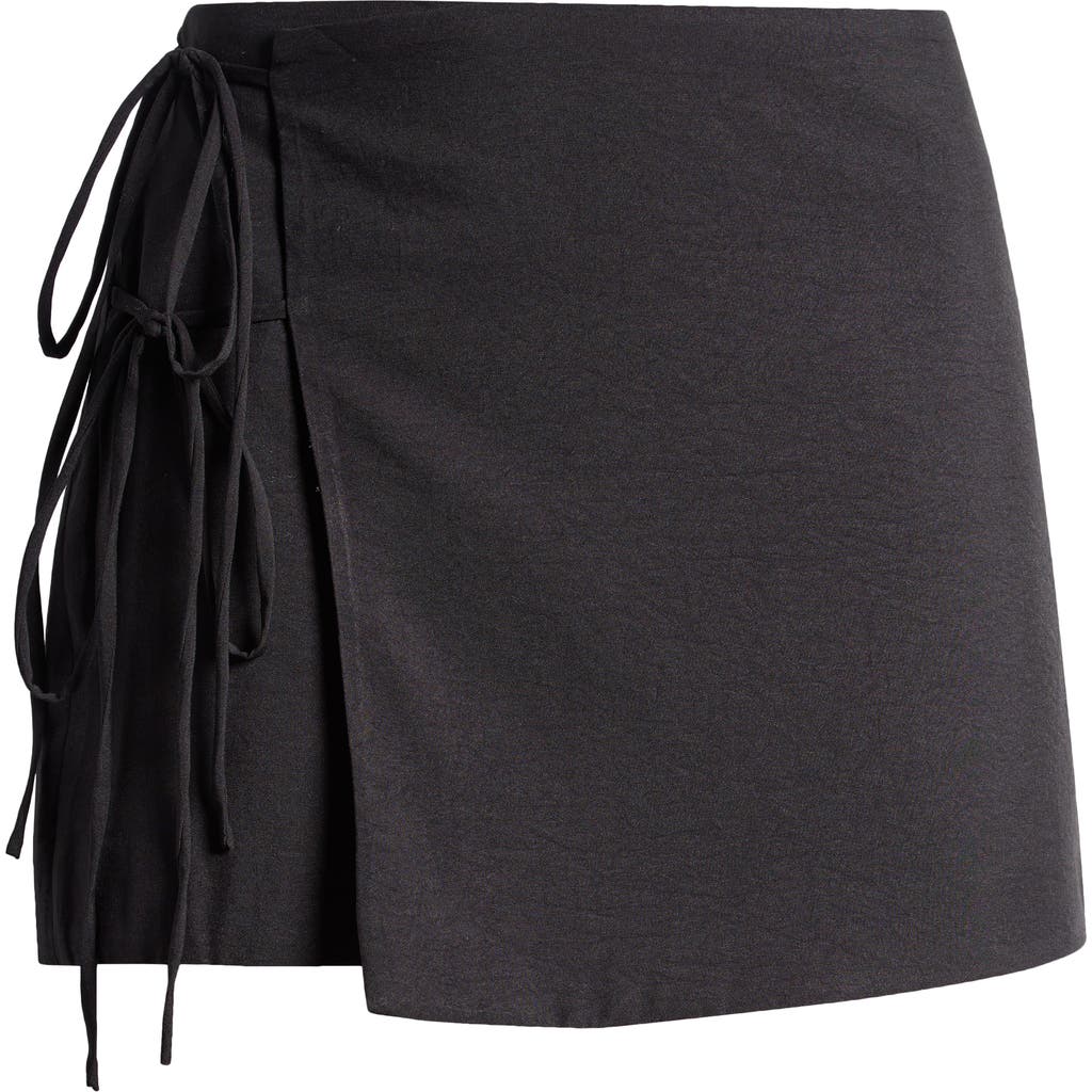 Shop Mistress Rocks Wrap Miniskirt In Black