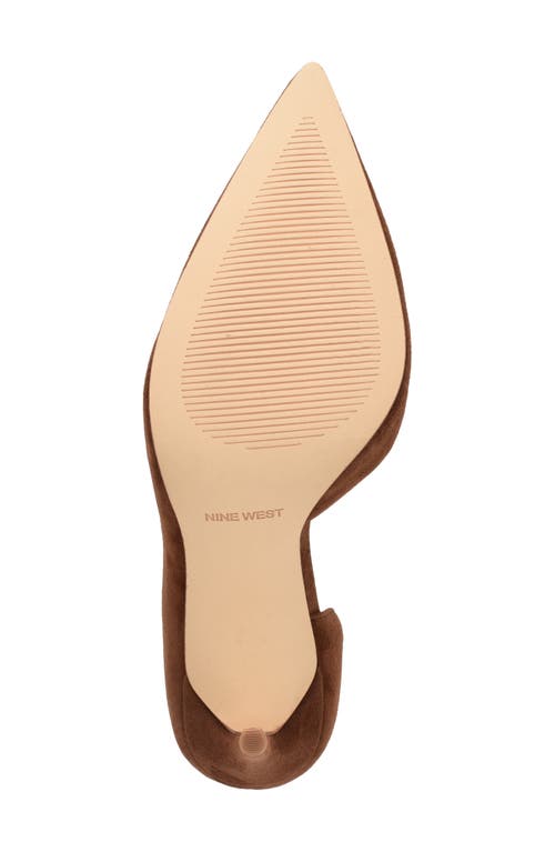 Nine West Folowe Half D'orsay Pump In Medium Brown