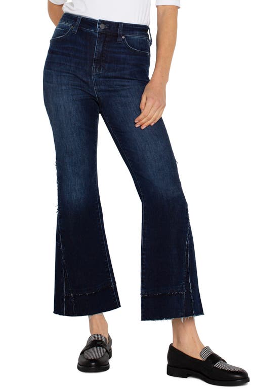 Shop Liverpool Hannah Frayed Crop Flare Jeans In Upland