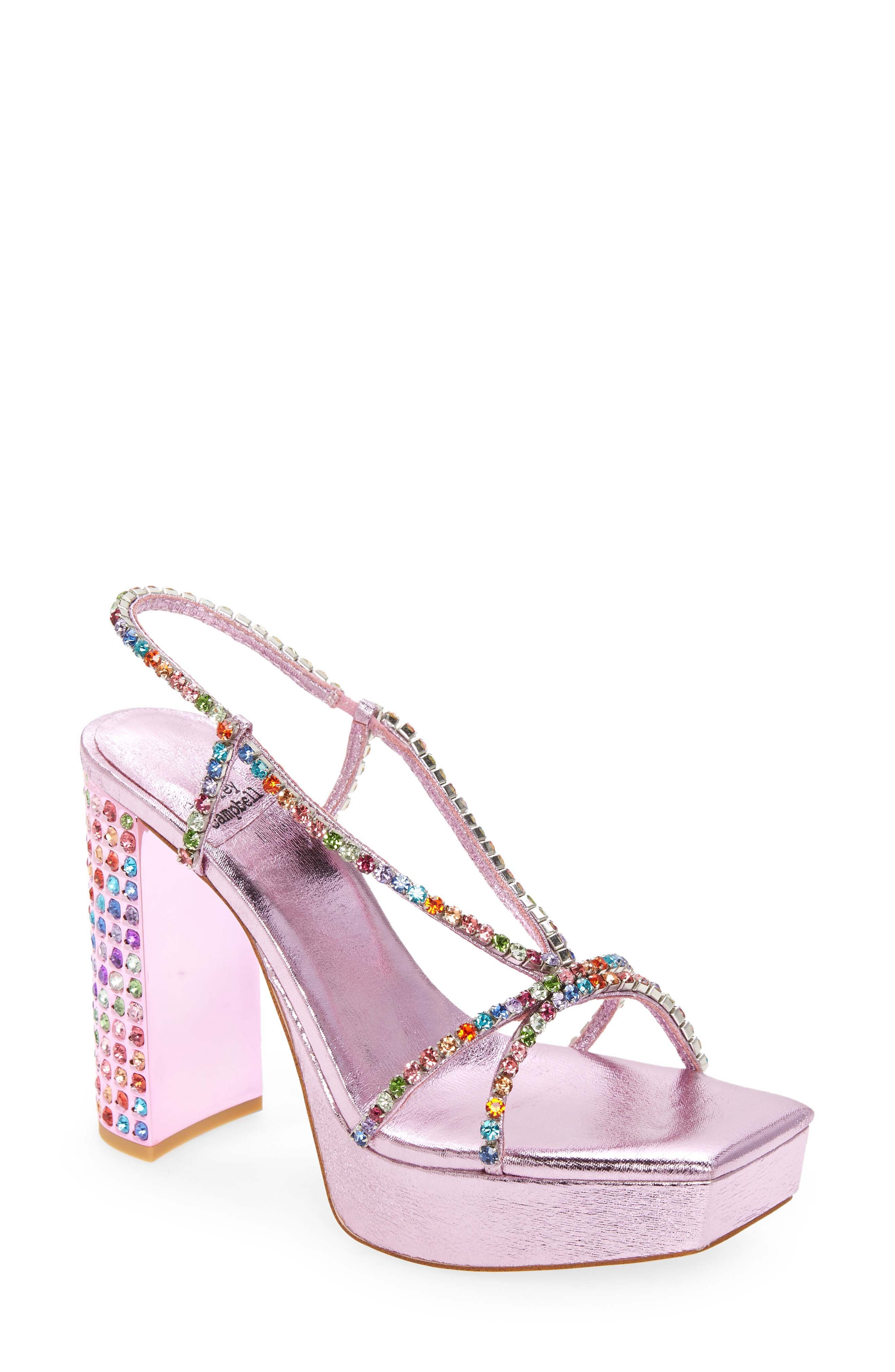 lavender platform heels