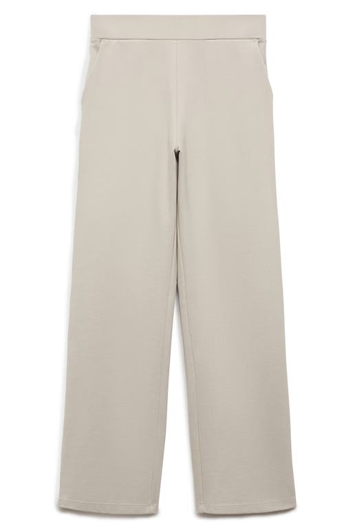 Shop Mango Knit Pants In Light/pastel Grey