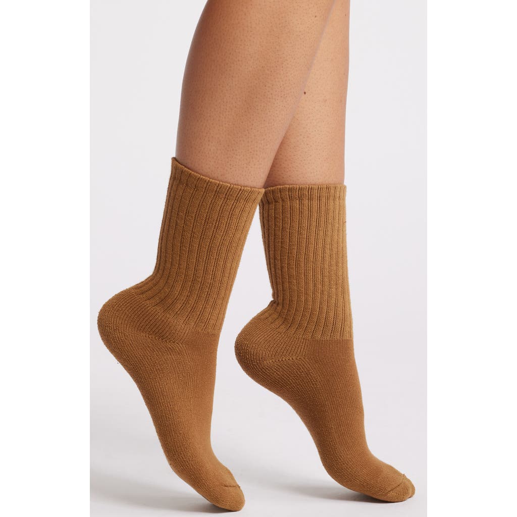 American Trench The Solids Quarter Crew Socks in Coyote