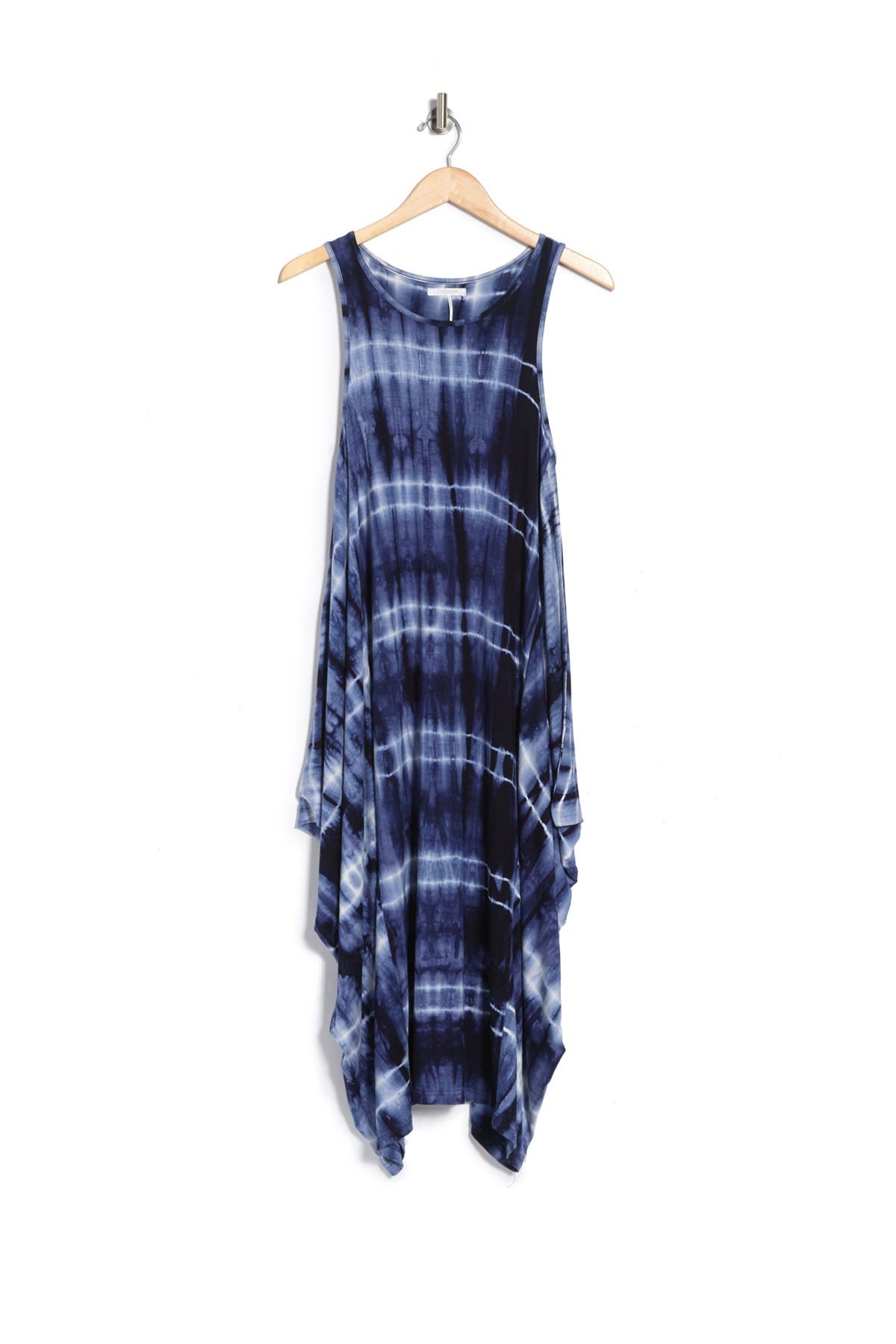 Stitchdrop Draped Tie-dye Maxi Tank Dress In Marina | ModeSens