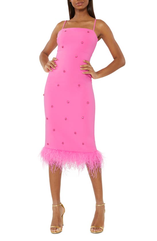 Likely Electra Embellished Dress In Pink Sugar
