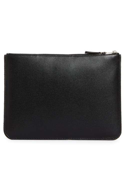 COMME DES GARÇONS COMME DES GARÇONS WALLETS LARGE EYELET LEATHER ZIP POUCH 
