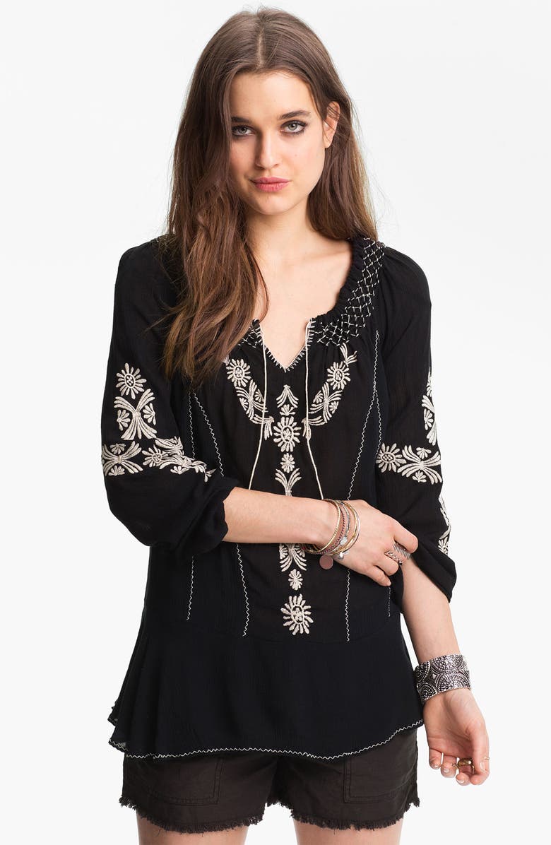Free People Embroidered Peasant Top | Nordstrom