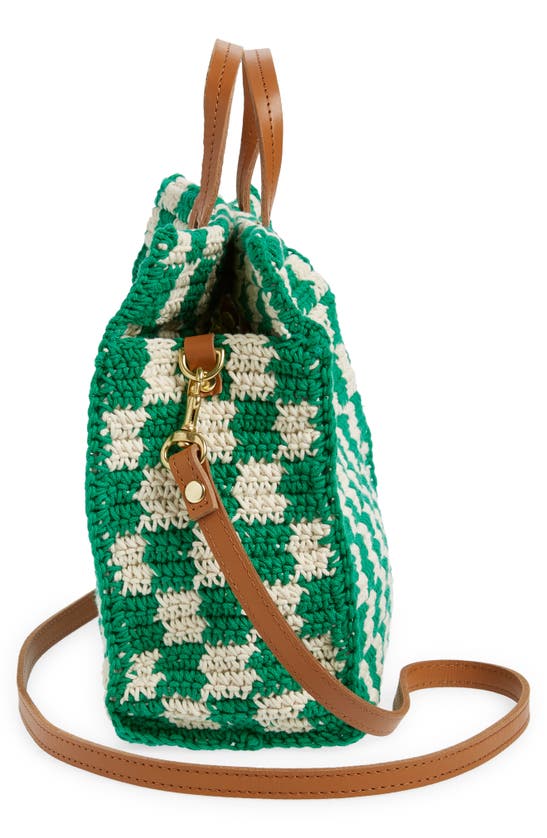 Clare V.  Petit Summer Simple Tote, Crochet Checker Sea Green and Cre –  LAPIS