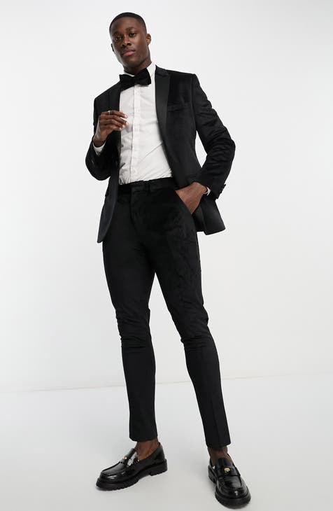 Winter New Black Grey Velvet Pants Men's Chinese Style Retro