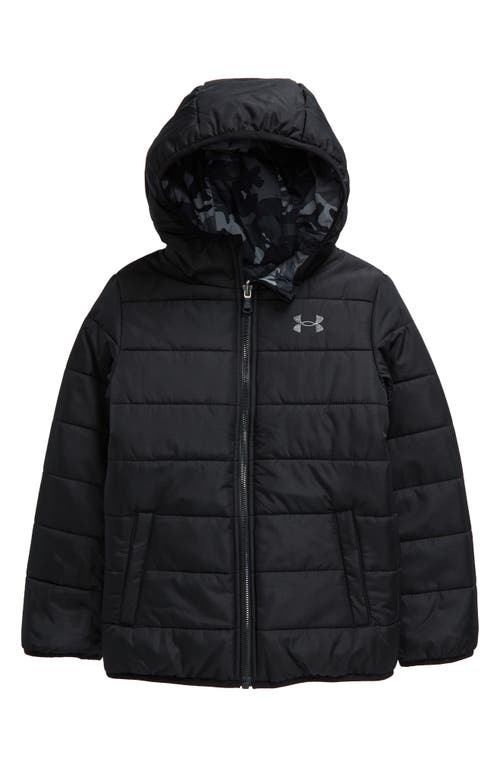 Shop Under Armour Kids' Pronto Reversible Puffer Jacket In Black