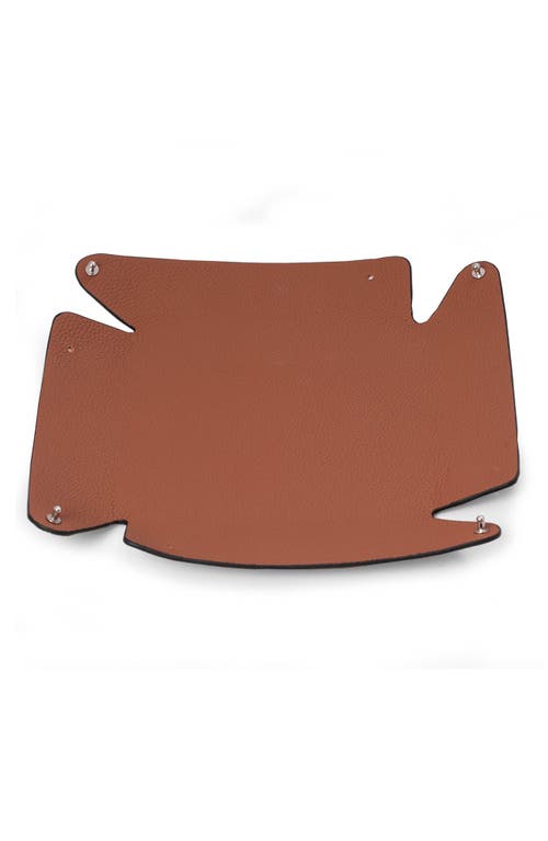 Bey-berk Catchall Leather Valet Tray In Saddle