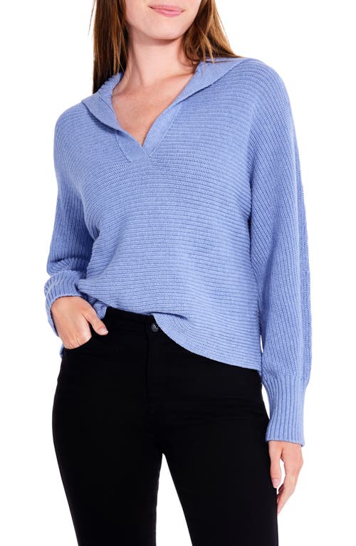 NIC+ZOE Sailor Collar Sweater in Blue Iris