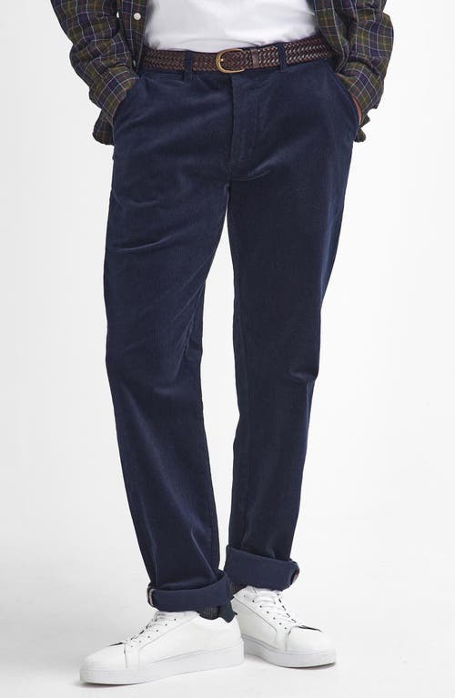 Shop Barbour Corduroy Tailored Fit Pants In Navy