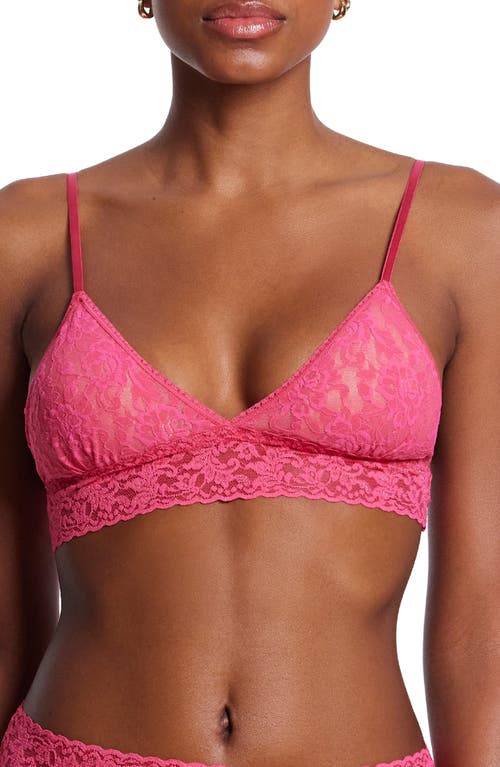 Hanky Panky Signature Lace Padded Triangle Bralette In Morning Glory Pink