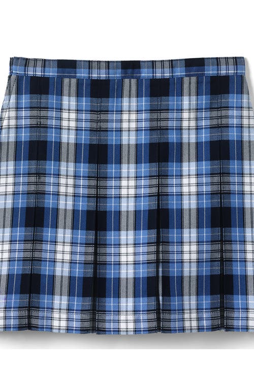 LANDS' END LANDS' END SCHOOL UNIFORM GIRLS PLAID BOX PLEAT SKIRT TOP OF THE KNEE