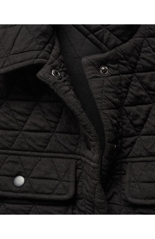 Mango Women's Buttons Detail Quilted Vest In Black