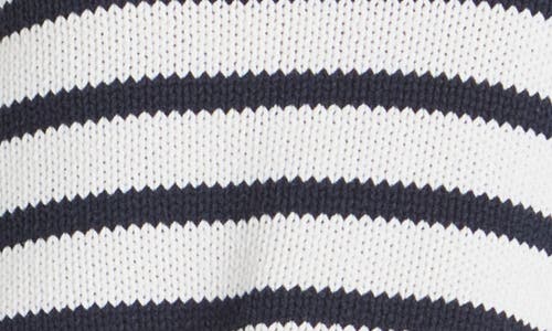 Shop Splendid Zoey Stripe Side Tie Sleeveless Sweater In White/navy