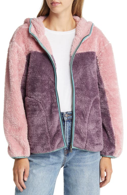 UGG(r) Sheila High Pile Fleece Hooded Jacket in Clay Pink /Smoky Mauve