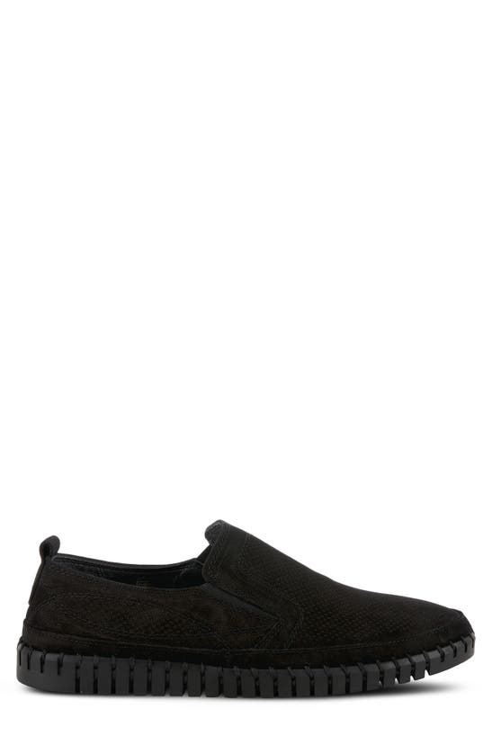 Spring Step Mateo Slip-on Sneaker In Black Nubuck