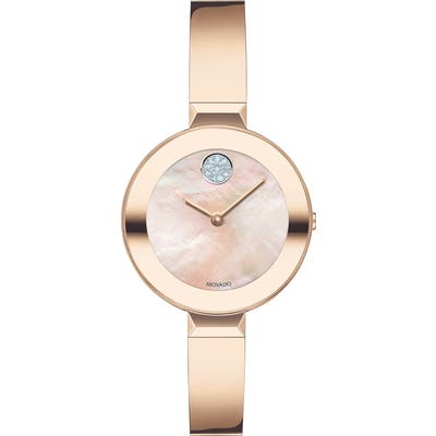 Movado Bold Pave Dot Bangle Watch, 2m