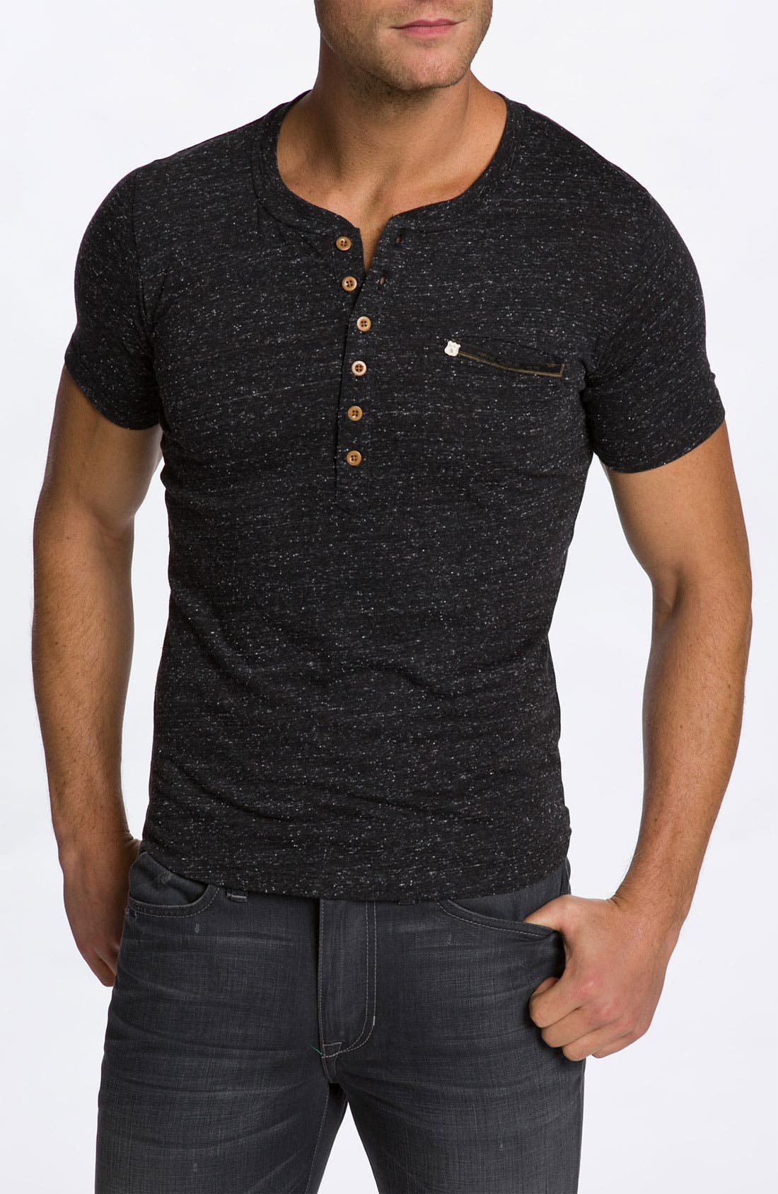 DIESEL® 'TErato' Heathered Pocket Henley Nordstrom