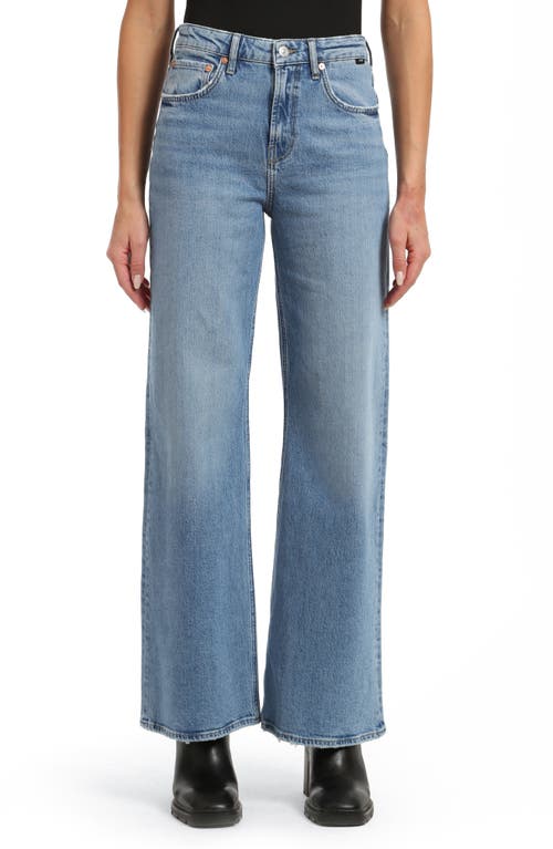 Florida High Waist Wide Leg Jeans in Light Brushed Recycled Blue
