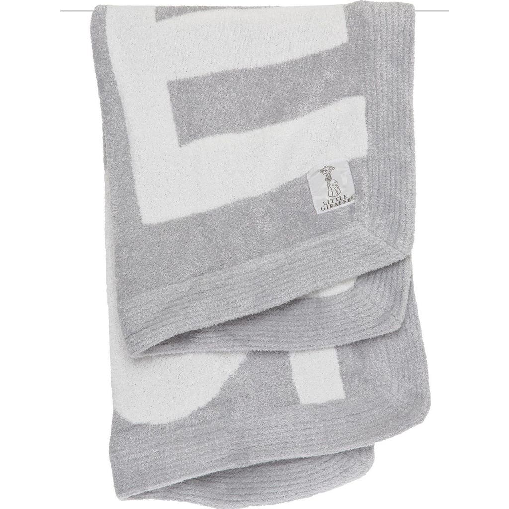 Little Giraffe Love Dolce Knit Baby Blanket in Silver