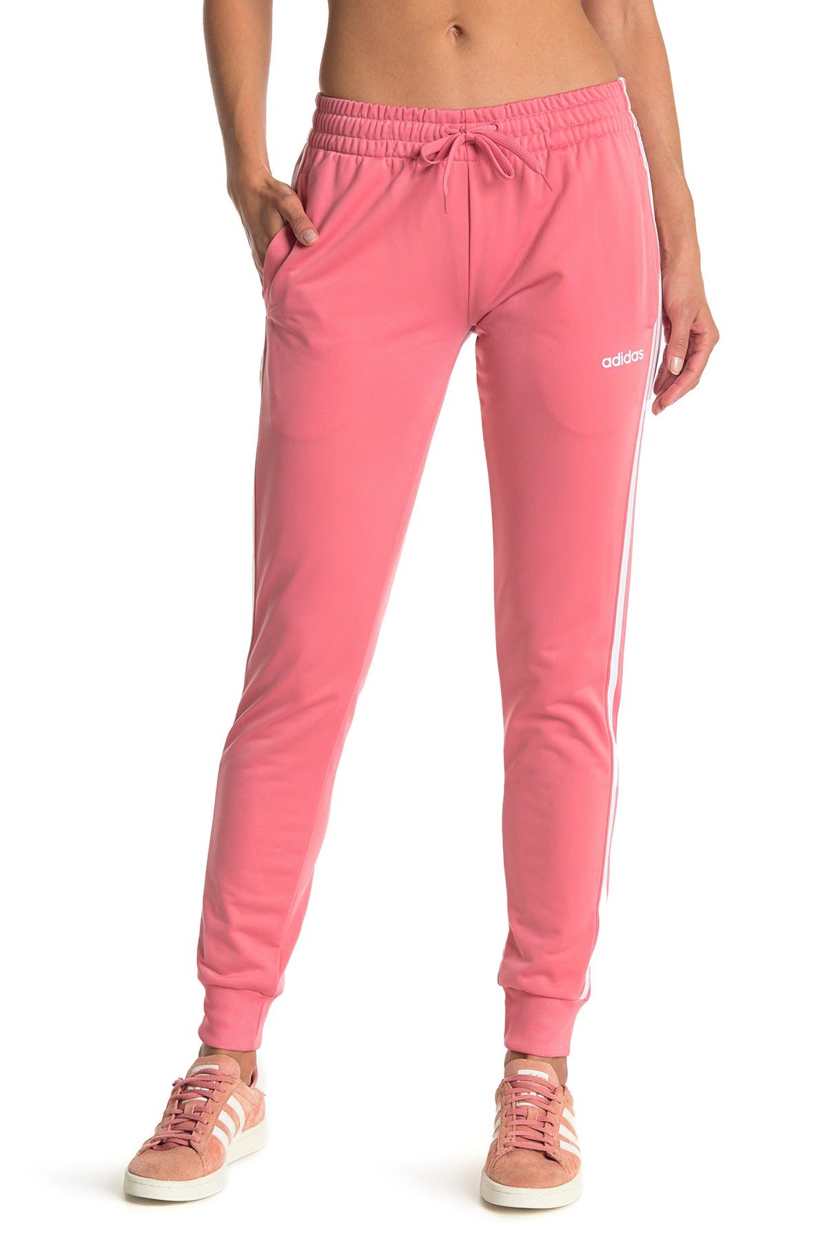 women's adidas pink stripe pants