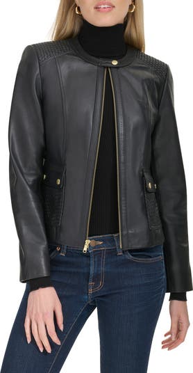 Cole haan leather jacket nordstrom rack hotsell