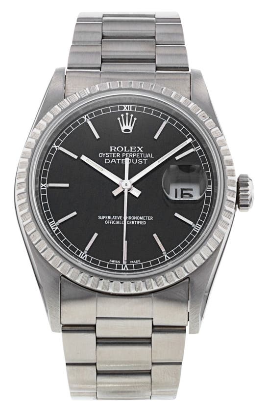 Watchfinder & Co. Rolex  Oyster Perpetual Datejust Ii Bracelet Watch, 36mm In Black