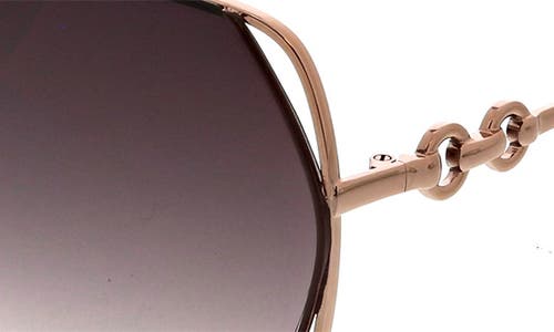 Shop Oscar De La Renta 62mm Butterfly Sunglasses In Brown/burgundy