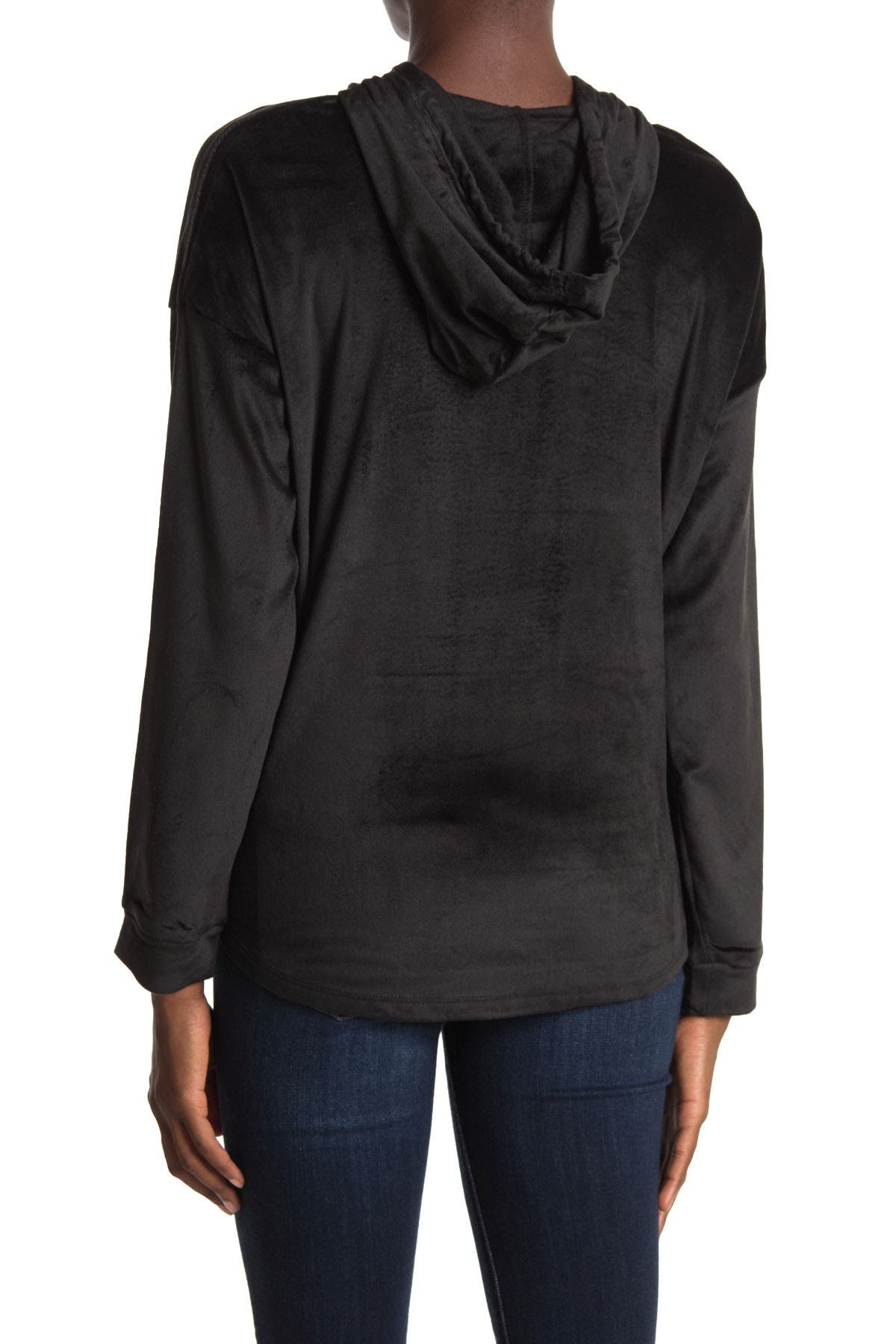 velour pullover hoodie