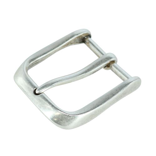 Shop Trafalgar 40mm Square Rounded Edge Solid Brass Harness Belt Buckle In Silver