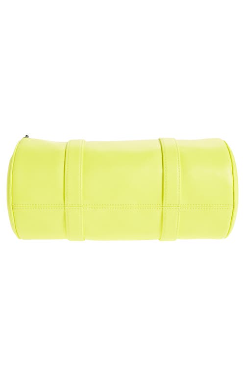 Shop Telfar Medium Faux Leather Duffle Bag In Yellow