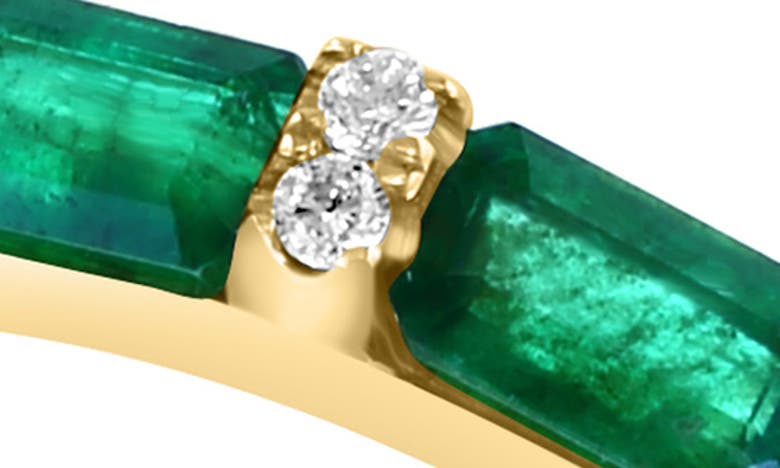 Shop Effy Diamond & Emerald Ring In Yellow Gold