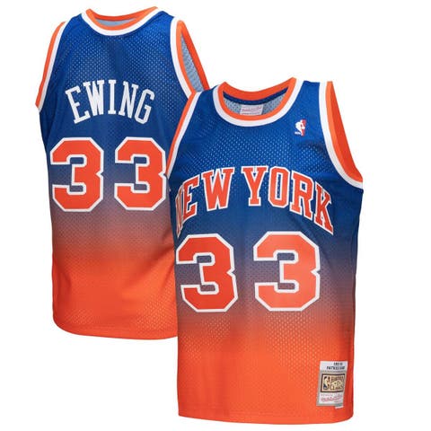 Patrick Ewing New York Knicks Mitchell & Ness Name & Number Long Sleeve  T-Shirt - Royal
