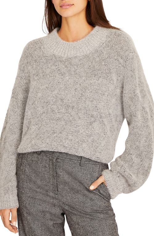 Alpaca Blend Sweater in Medium Heather Grey/Gris