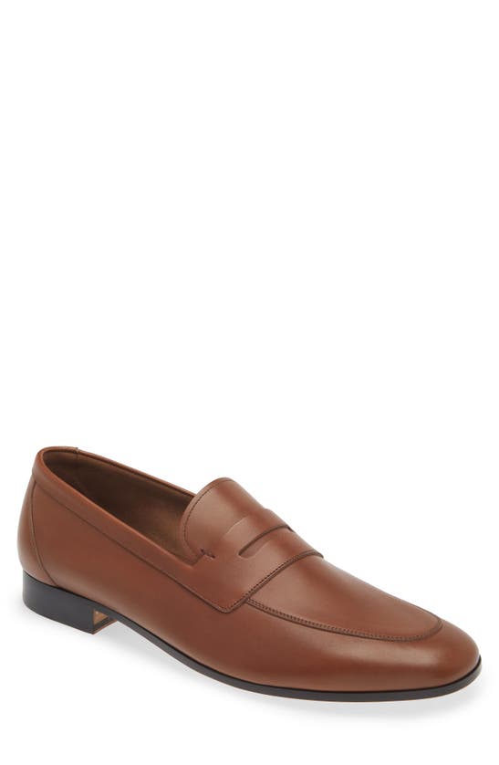 Shop Jm Weston Woogie Apron Toe Loafer In Tan