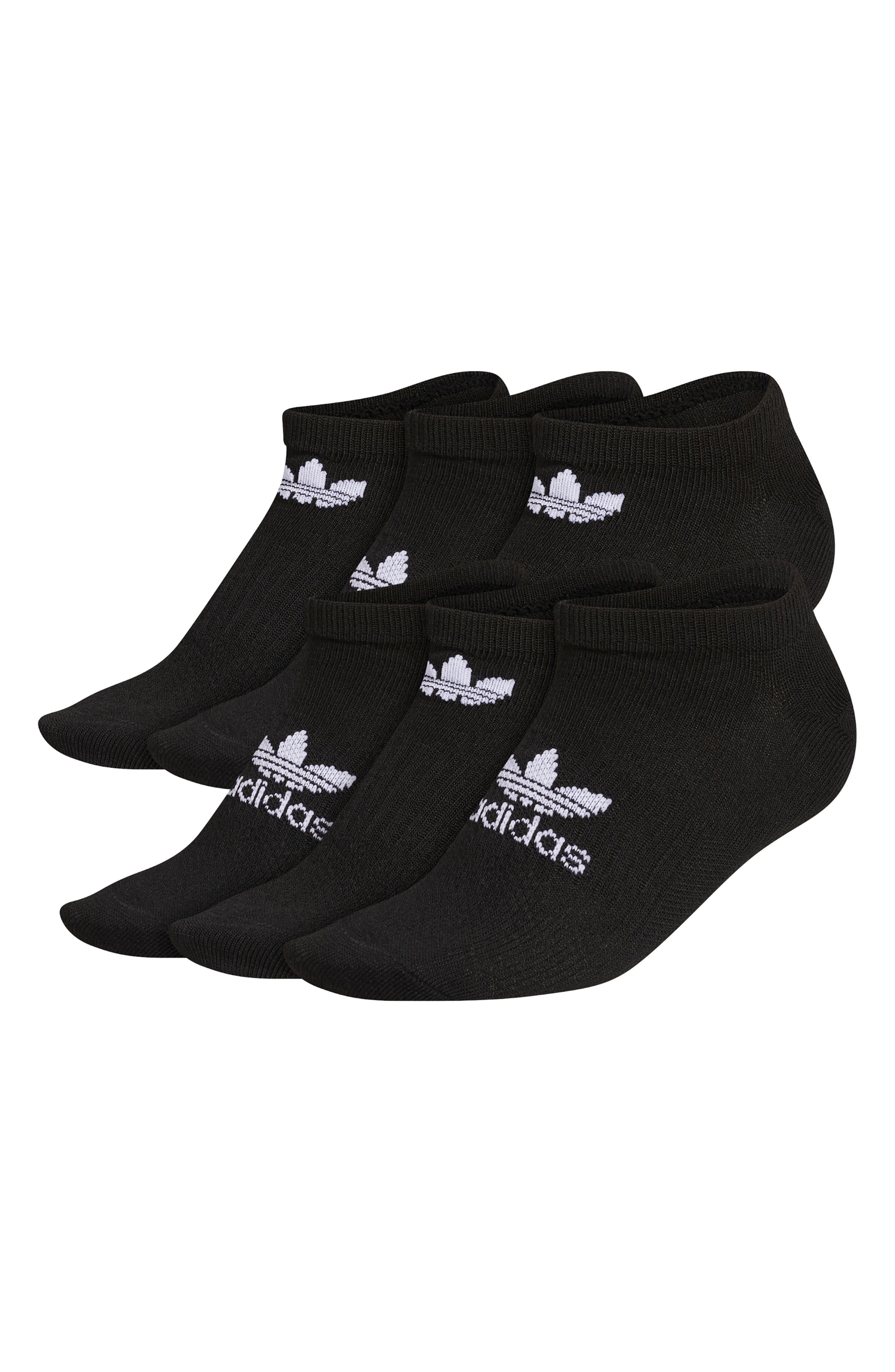 black adidas trainer socks